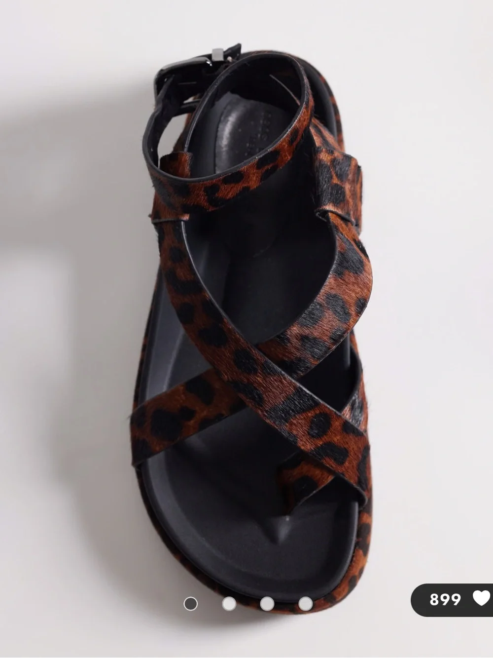 ASOS Leopard Print Wrap Sandals